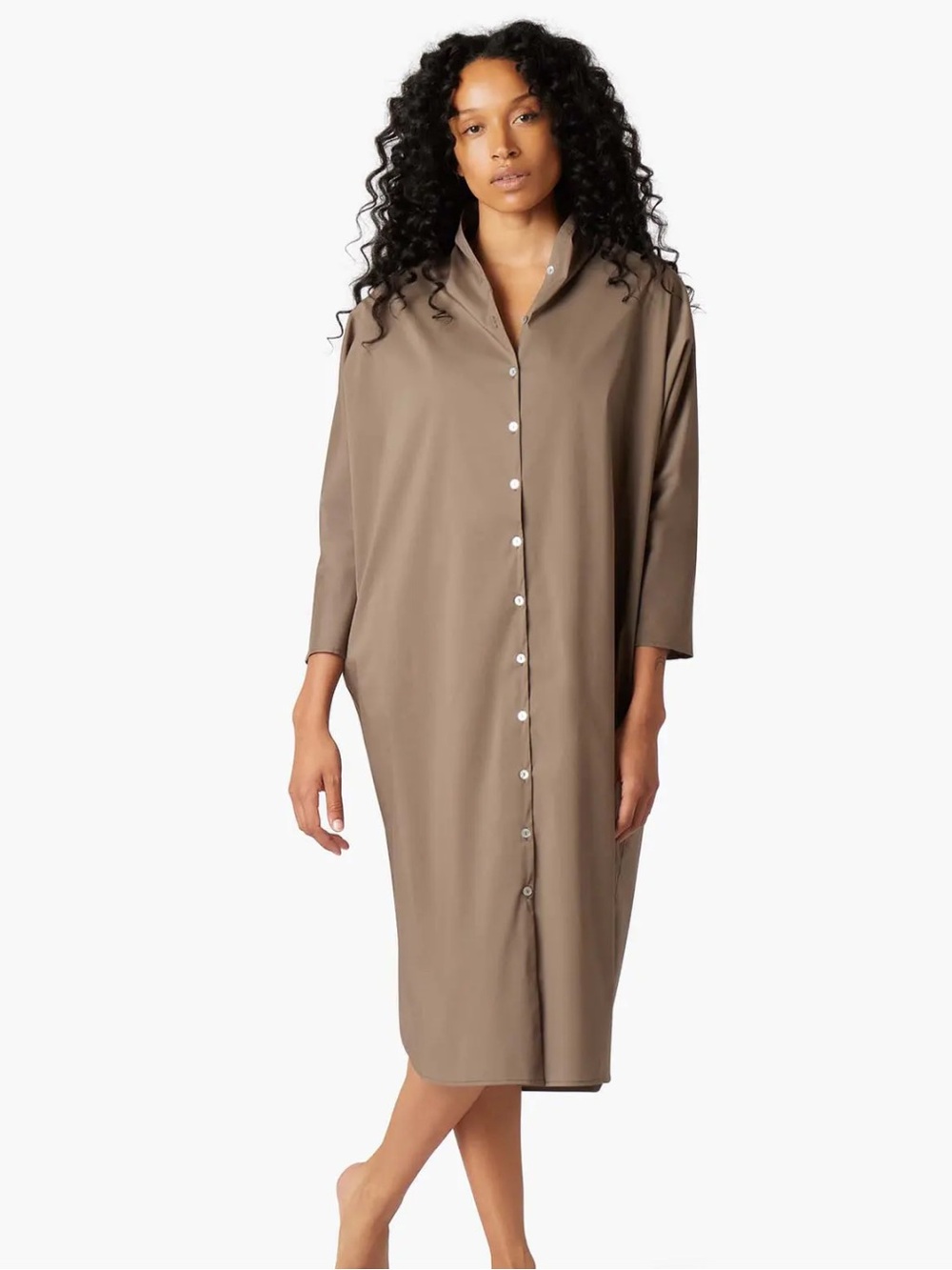 Tkees Poplin Dress Khaki Size 2 (6-8)